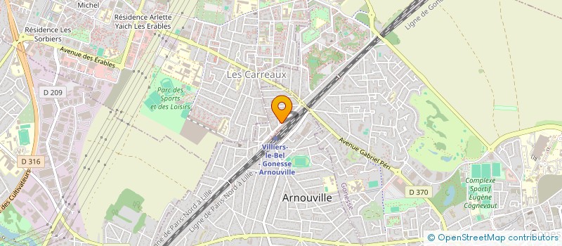localisation de l'entreprise H.M OPTIC à ARNOUVILLE