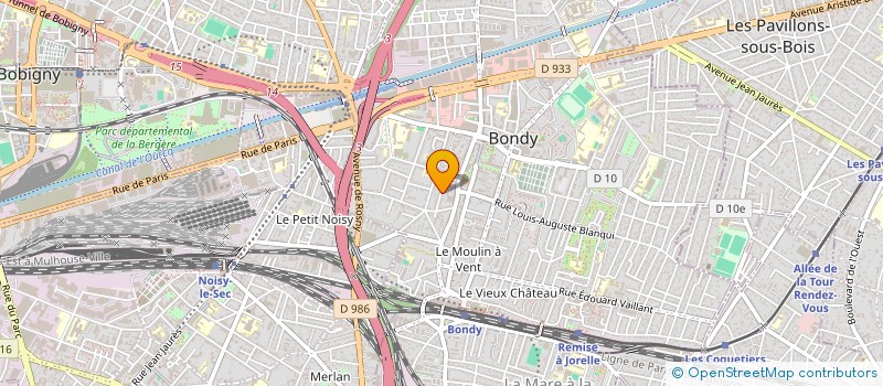 localisation de l'entreprise H M S  BONDY