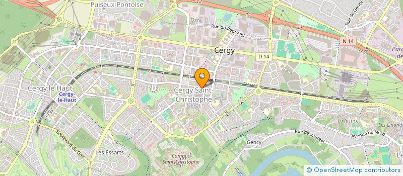 localisation de l'entreprise H.M. TRANSPORT  CERGY