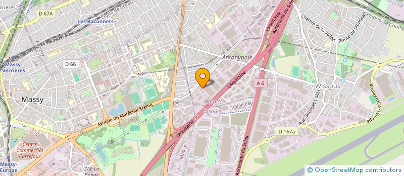 localisation de l'entreprise H.M. TRANSPORT ET VOYAGES à ANTONY