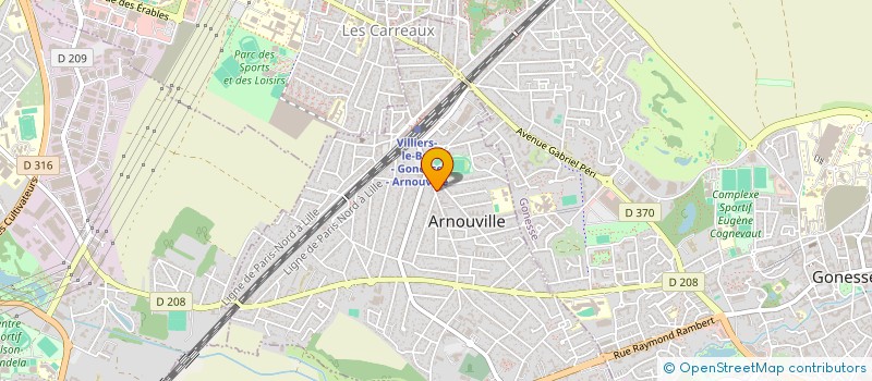 localisation de l'entreprise H.M. TRANSPORTS à ARNOUVILLE