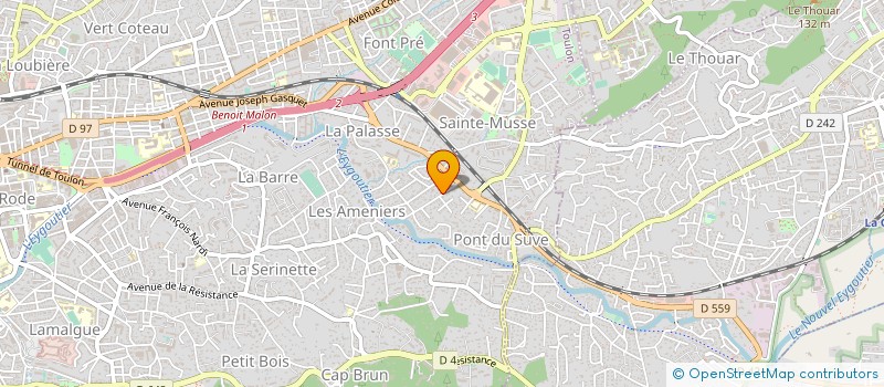 localisation de l'entreprise H M TRANSPORTS à TOULON