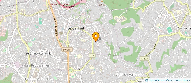 localisation de l'entreprise H MANDELIEU à LE CANNET