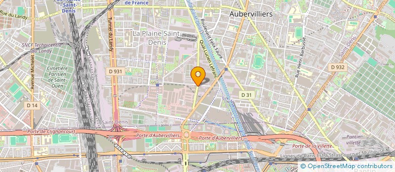 localisation de l'entreprise H-MEN PARIS  AUBERVILLIERS