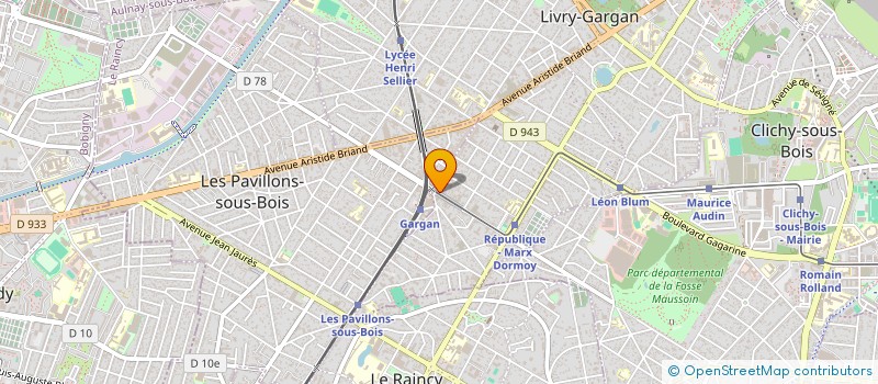 localisation de l'entreprise H.N.B.P.  LIVRY-GARGAN