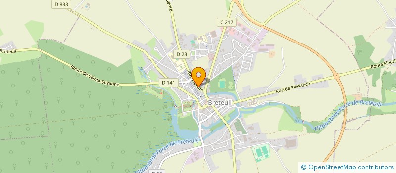 localisation de l'entreprise H.N.R.T.  BRETEUIL