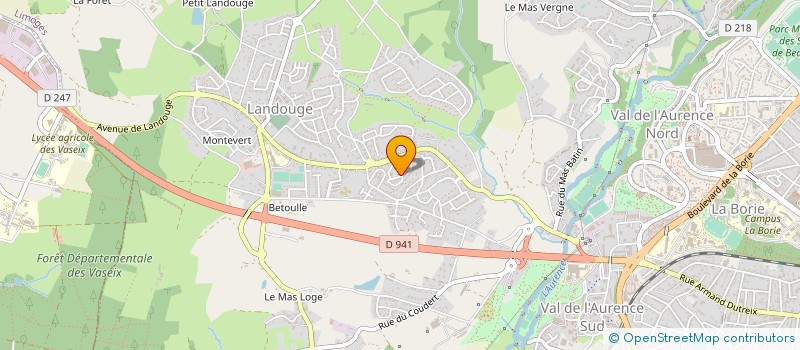 localisation de l'entreprise H.O.C. DEVELOPPEMENT à LIMOGES