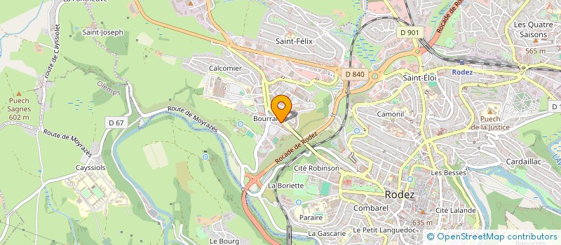 localisation de l'entreprise H & O DEVELOPPEMENT à RODEZ