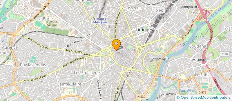 localisation de l'entreprise H'ODE à LIMOGES