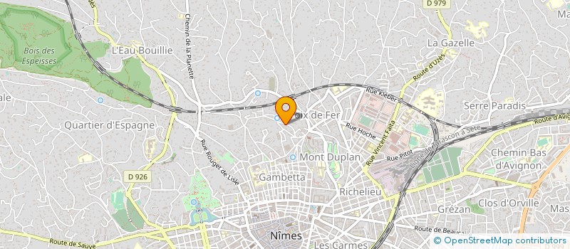 localisation de l'entreprise H ' OPEN ' U  NIMES