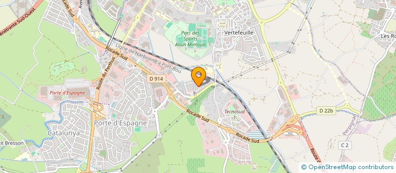 localisation de l'entreprise H.P.A.  PERPIGNAN