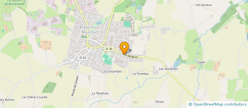 localisation de l'entreprise H.P.B.  BREAL-SOUS-MONTFORT