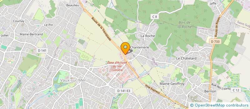 localisation de l'entreprise H.P.B.C.  VAUX-SUR-MER