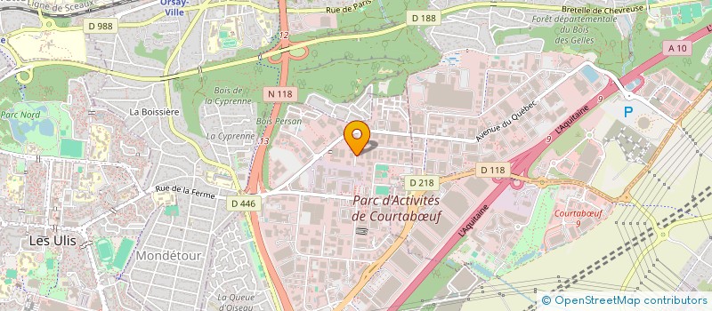 localisation de l'entreprise H.P.H.  LES ULIS