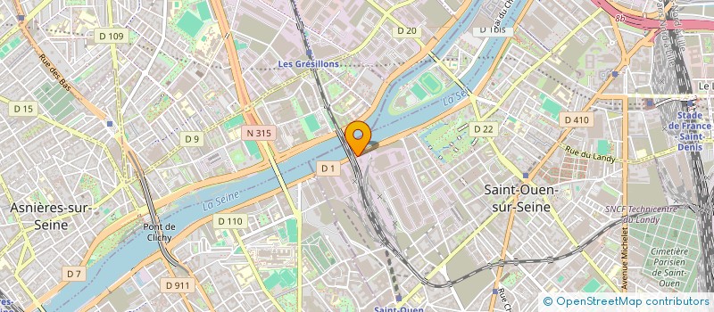 localisation de l'entreprise H P M à SAINT-OUEN-SUR-SEINE