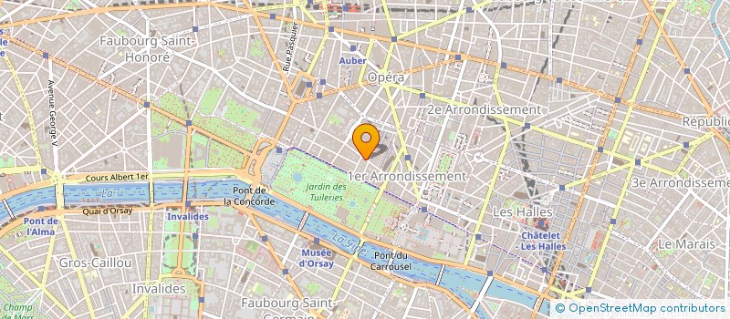 localisation de l'entreprise H.P.M. CONSEIL ET COMMUNICATION à PARIS