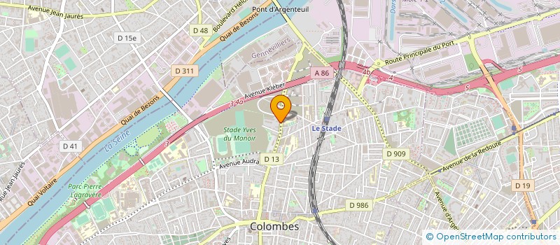 localisation de l'entreprise H.P.R.  COLOMBES