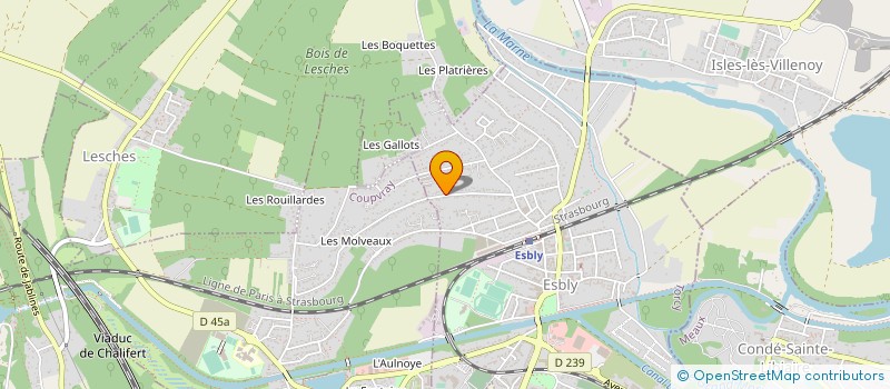 localisation de l'entreprise H.P.S. 55. à ESBLY