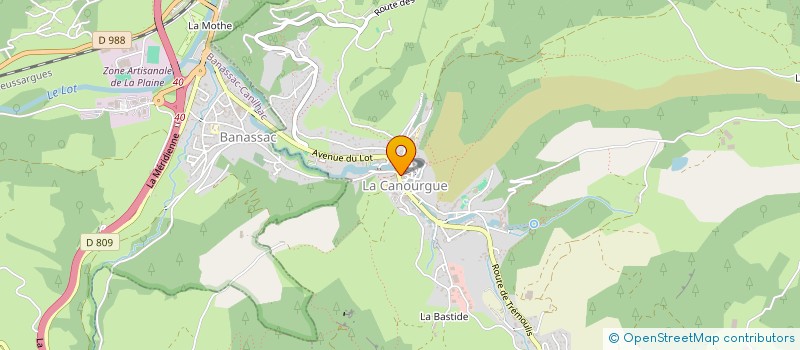 localisation de l'entreprise H PAPE  LA CANOURGUE