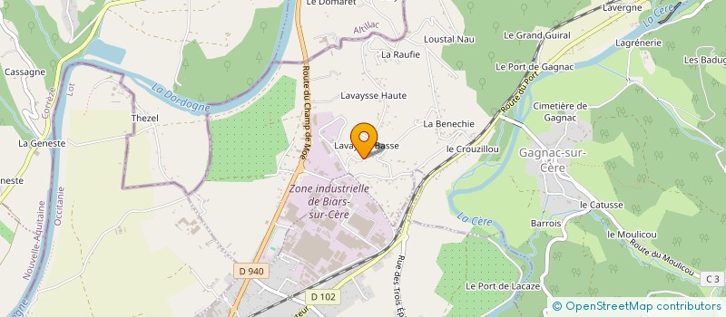 localisation de l'entreprise H PRAT à GAGNAC SUR CERE