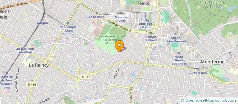 localisation de l'entreprise H PRO DIAG à CLICHY-SOUS-BOIS