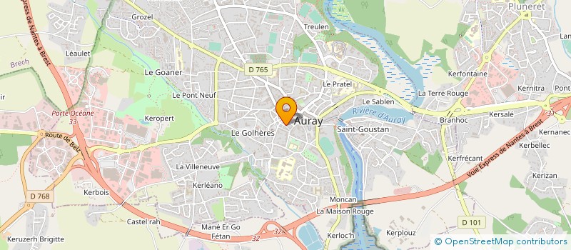 localisation de l'entreprise H.R.B à AURAY