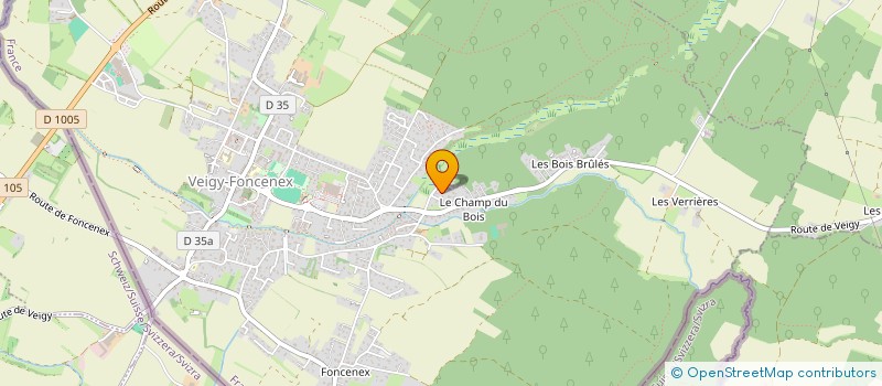 localisation de l'entreprise H-R D  VEIGY-FONCENEX