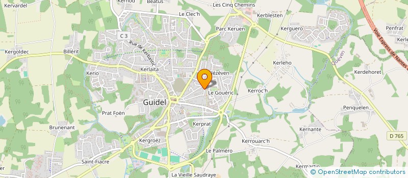 localisation de l'entreprise H-R-D HOLDING à GUIDEL