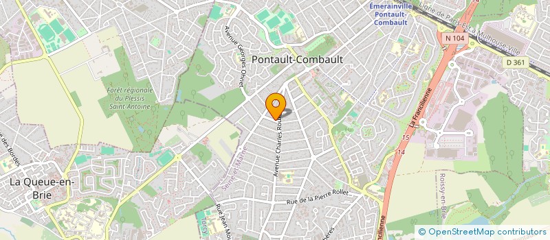 localisation de l'entreprise H.R IMMOBILIER à PONTAULT COMBAULT