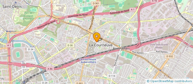 localisation de l'entreprise H. R. N à LA COURNEUVE