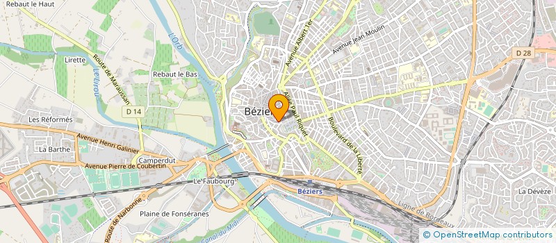 localisation de l'entreprise H.R.T.G.  BEZIERS