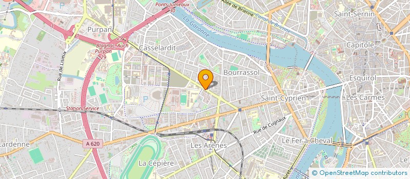 localisation de l'entreprise H.R.V. à TOULOUSE