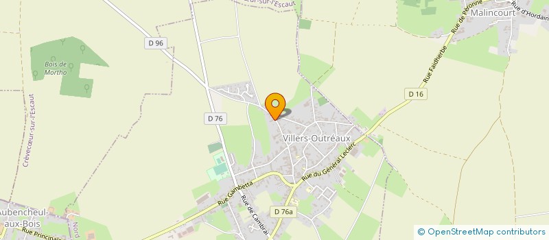 localisation de l'entreprise H'RENOV à VILLERS-OUTREAUX