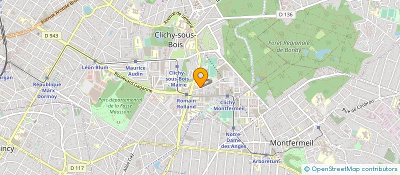 localisation de l'entreprise H.S.A à CLICHY-SOUS-BOIS