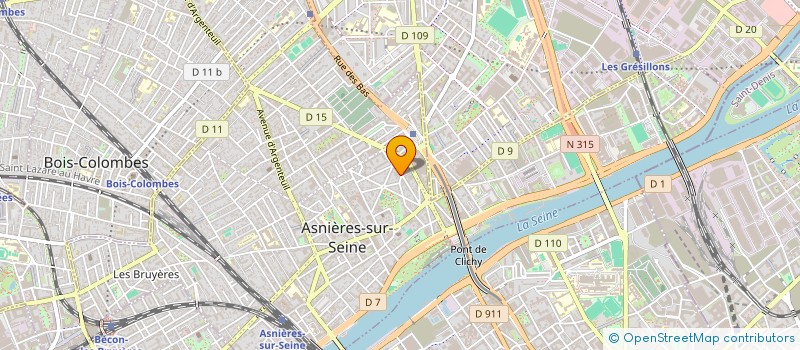 localisation de l'entreprise H.S.F IMMOBILIER à ASNIERES-SUR-SEINE