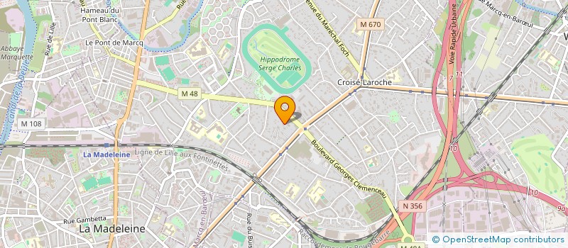 localisation de l'entreprise H.S.M. à MARCQ-EN-BARŒUL