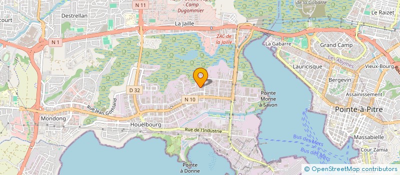 localisation de l'entreprise H.S.M.G  BAIE-MAHAULT