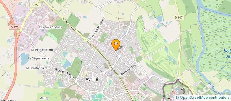 localisation de l'entreprise H.S.M IMMO à AVRILLE