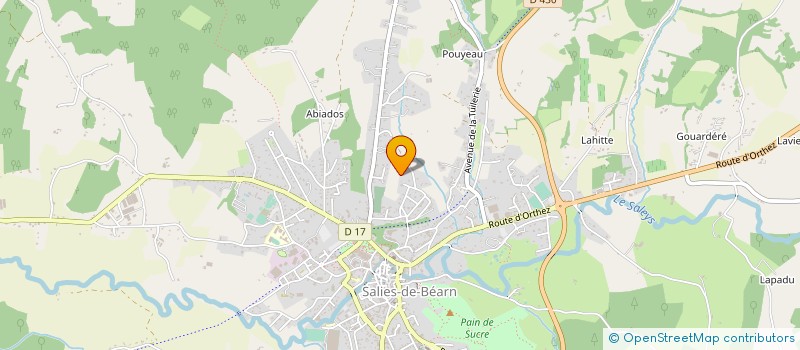 localisation de l'entreprise H.S.PB à SALIES-DE-BEARN