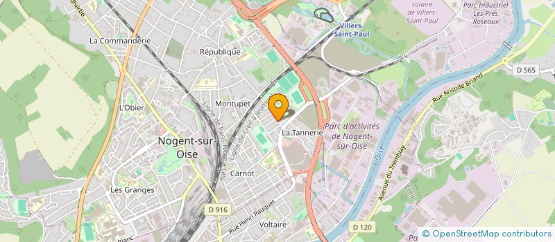 localisation de l'entreprise H.S.R  NOGENT-SUR-OISE