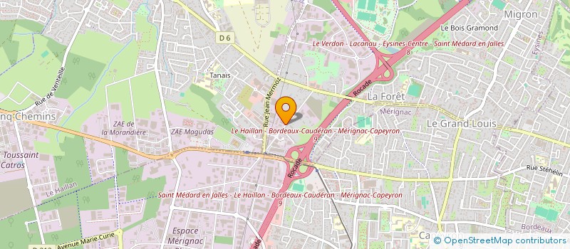 localisation de l'entreprise H.S. SA à EYSINES