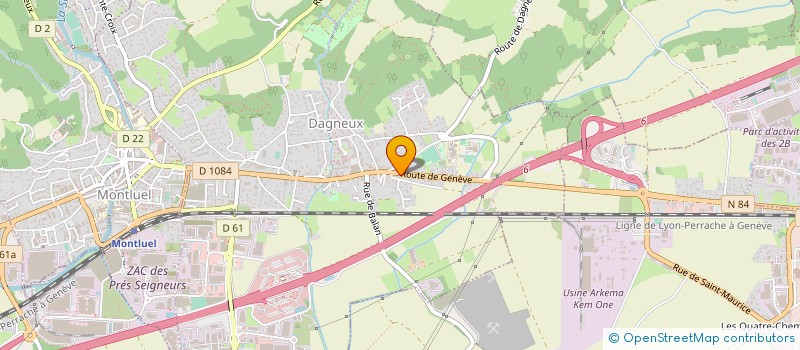 localisation de l'entreprise H T B D  DAGNEUX