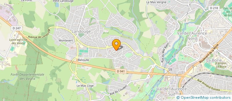 localisation de l'entreprise H.T.C DEVELOPPEMENT à LIMOGES