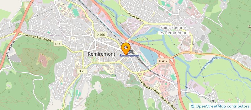 localisation de l'entreprise H & T COURTAGE  REMIREMONT