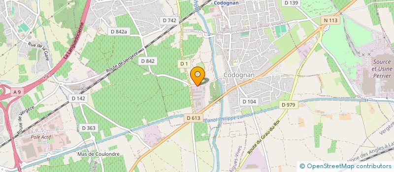 localisation de l'entreprise H.T.E. INVESTISSEMENT  CODOGNAN