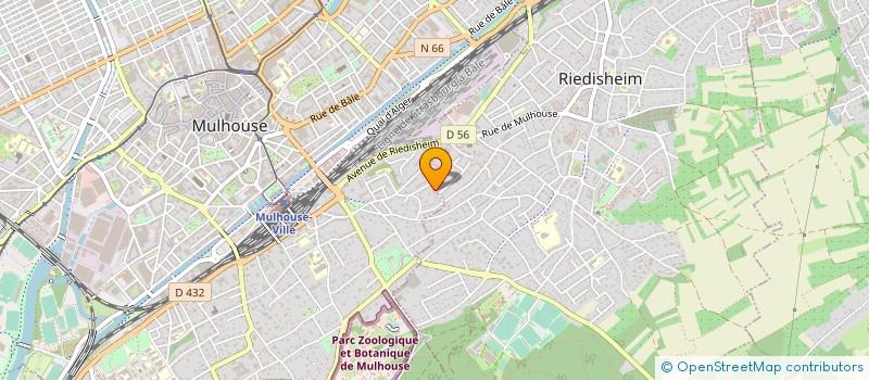 localisation de l'entreprise H.T.M.  MULHOUSE