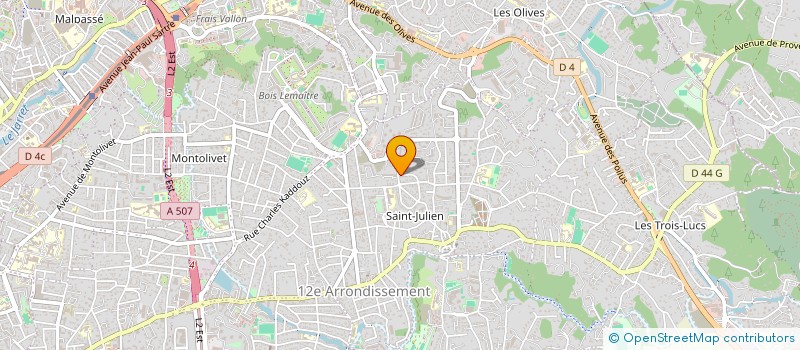 localisation de l'entreprise H.T.M. à MARSEILLE 12