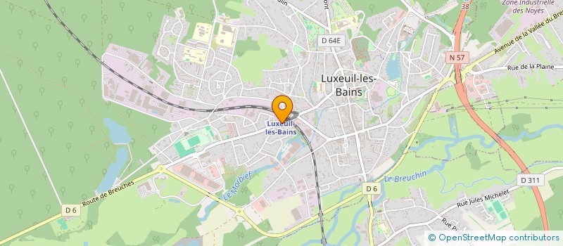 localisation de l'entreprise H.T.R.  LUXEUIL-LES-BAINS