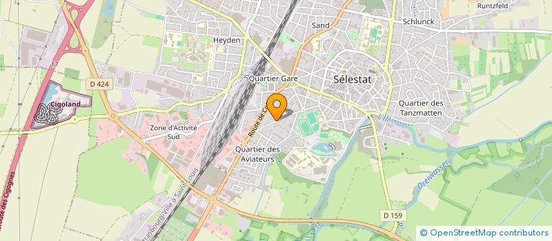 localisation de l'entreprise H.T.S. FRANCE à SELESTAT