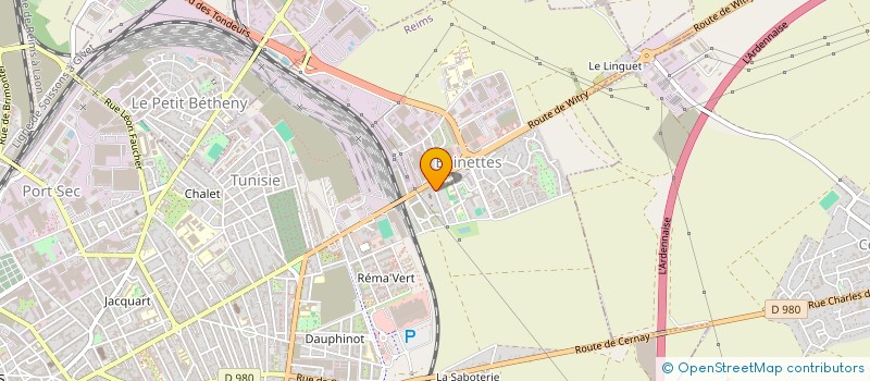 localisation de l'entreprise H. TRAVAUX PUBLICS DE REIMS  REIMS